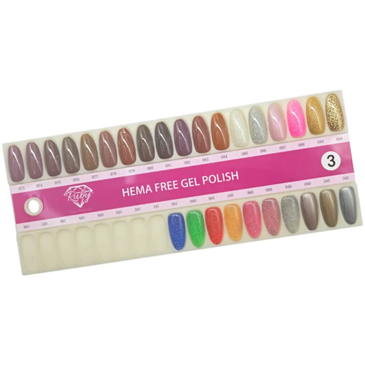 Ruby HEMA Free Gel Polish 15ml 0.5oz Board #3 (Colors #73 to #100)