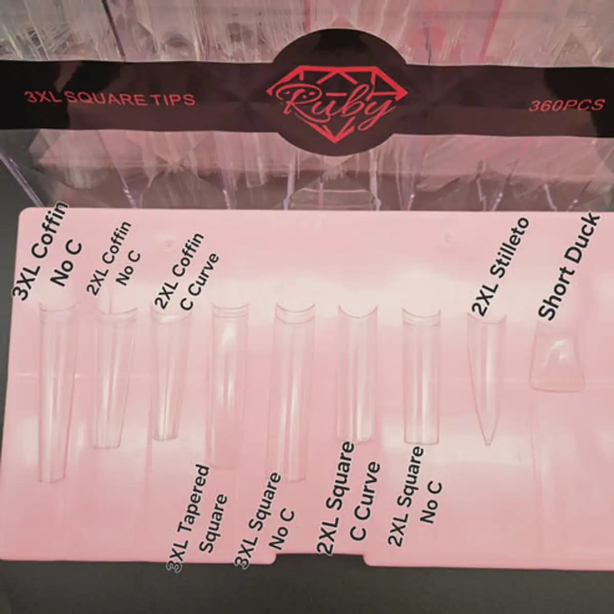 Ruby Nail Tip Boxes