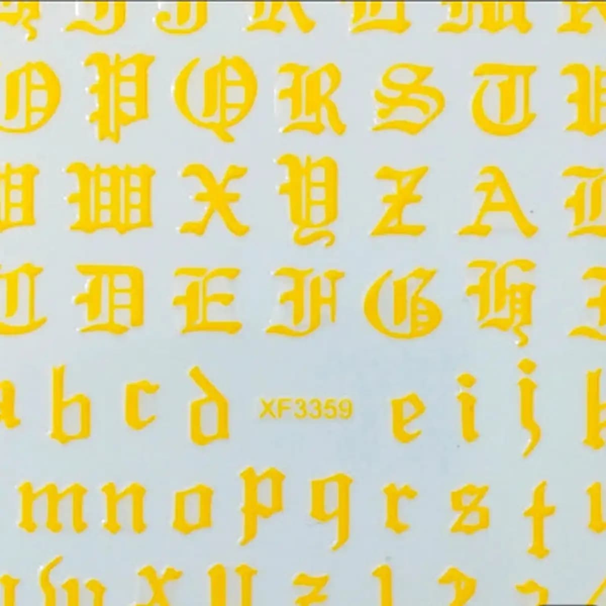 English Letters Orange