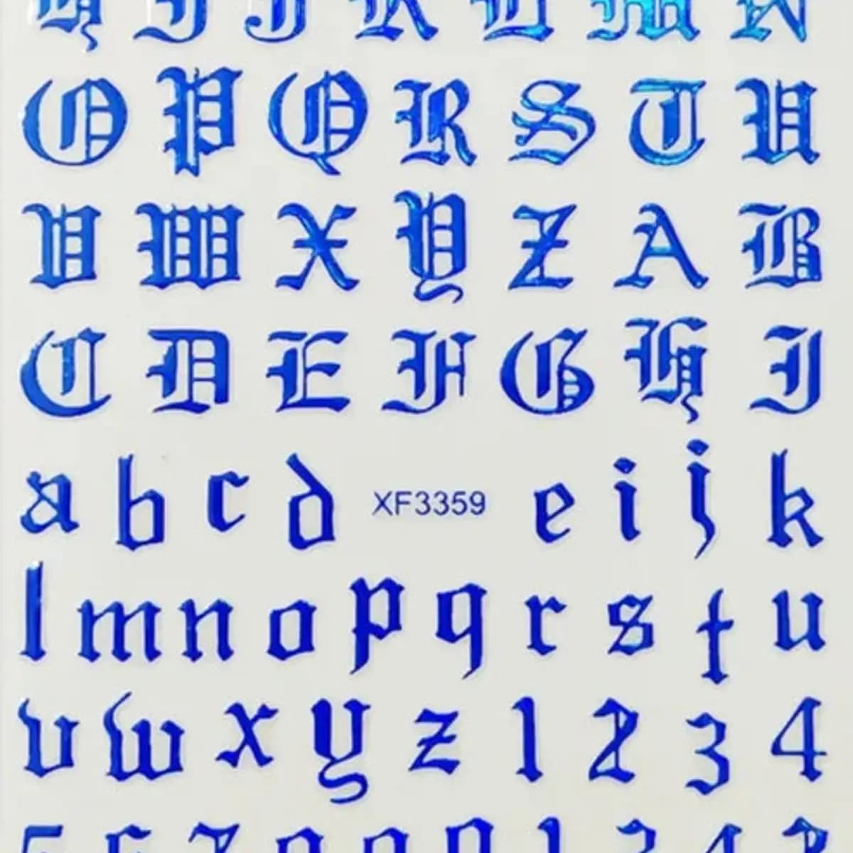 English Letters Blue