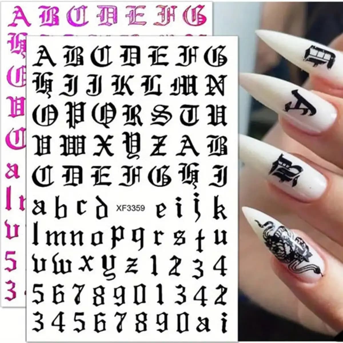 English Letters White
