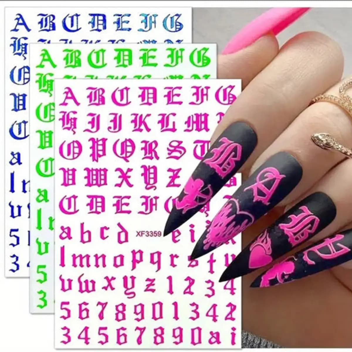 English Letters Hot Pink