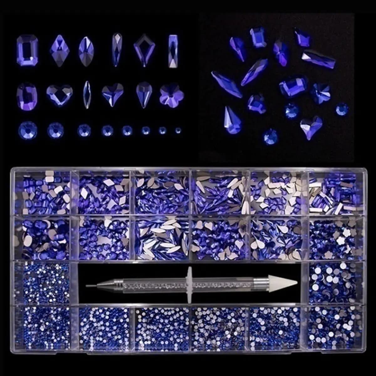 Rhinestones Diamond Box 7920pcs - Sapphire
