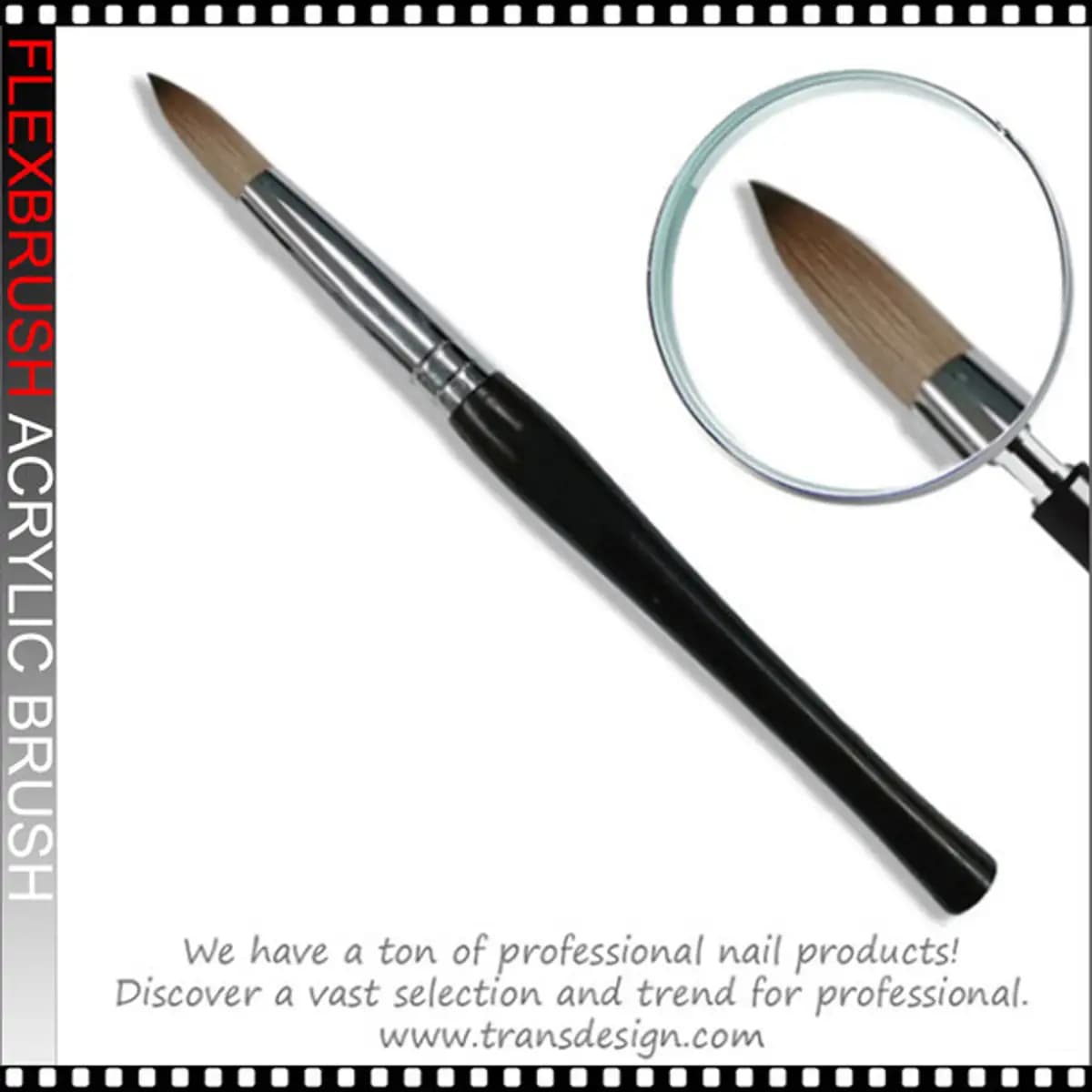 FLEXBRUSH KOLINSKY Black Wood Acrylic Brush, Size 22