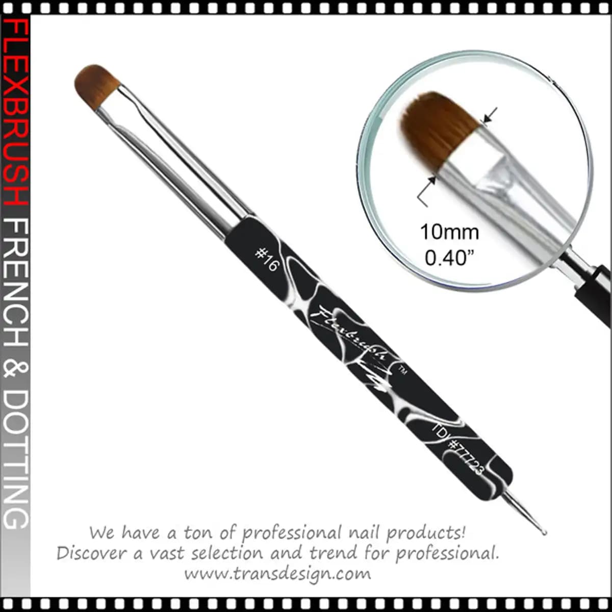 French Brush & Dotting Tool, Black Marble #16