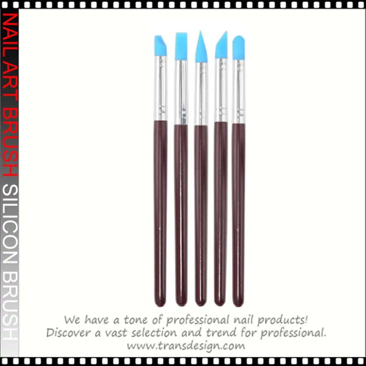 FLEXBRUSH SILICON Wood Handle Brush 5/Set