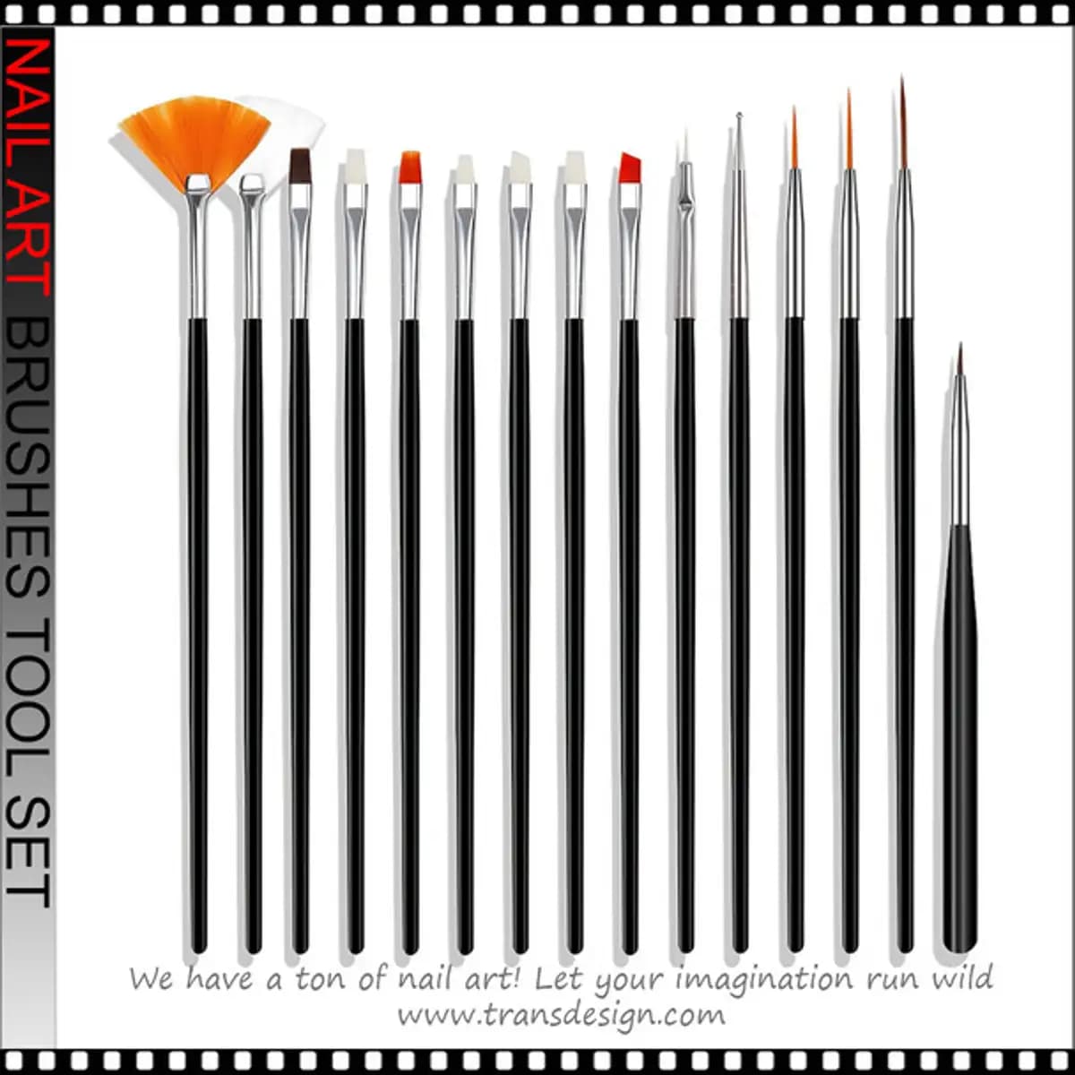 NAIL ART Tool Brush Set 15/Pack
