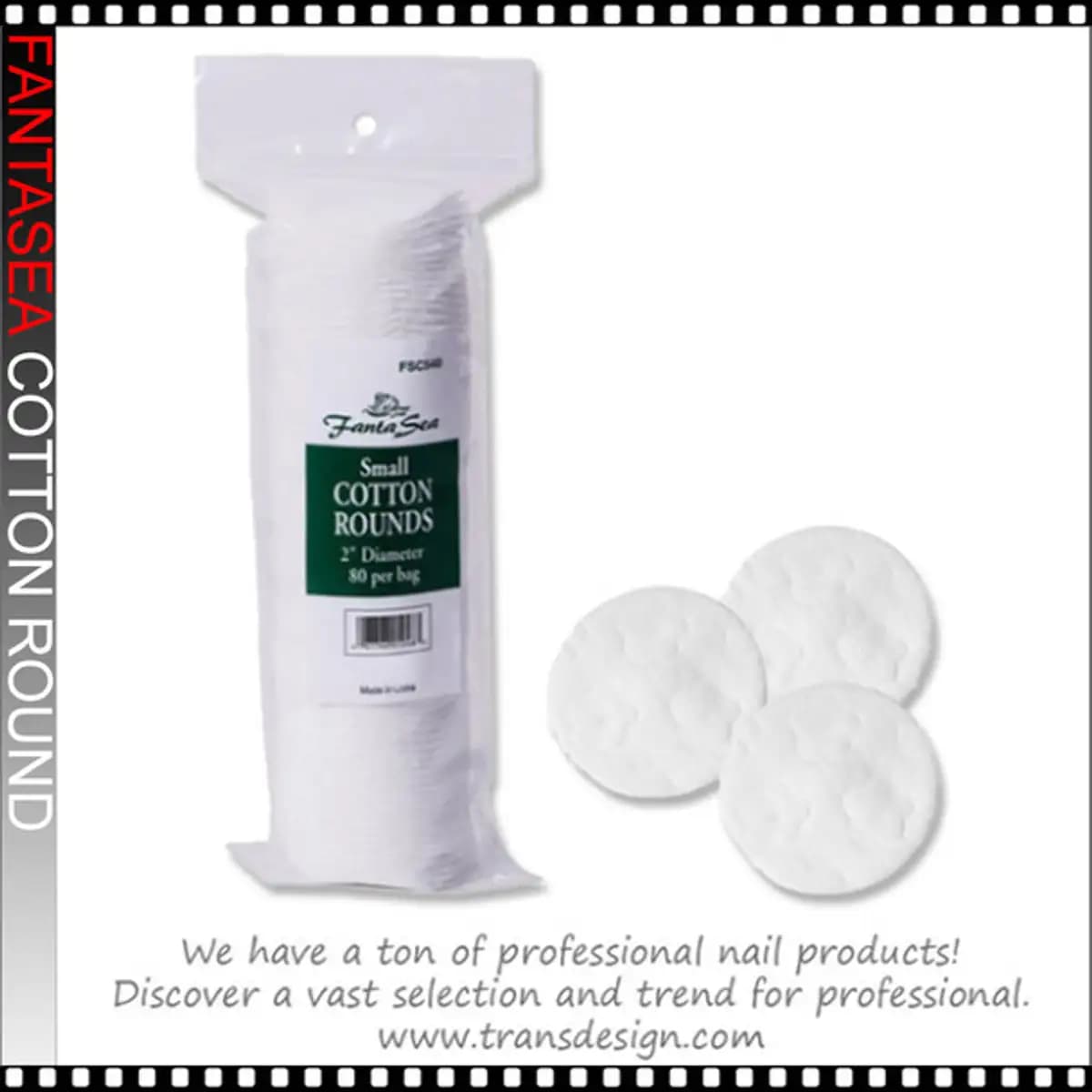 FANTASEA SMALL COTTON ROUNDS 2" 80/PACK