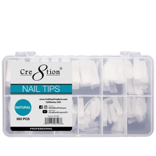 CRE8TION Nail Tip Box #0 - #10 (550pcs/box)