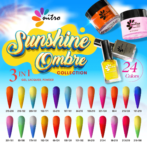 Sunshine Ombre Collection - Gel & Lacquer (24 Colors) - Square 