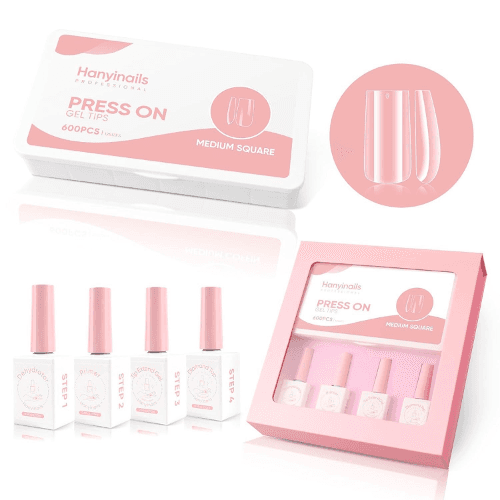 Press On Bundle - Medium Square Pink Set