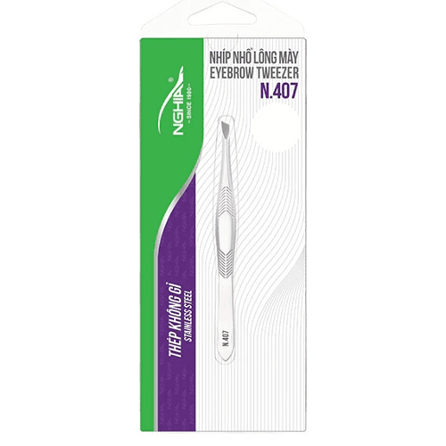 Slanted Head Tweezer - N-407 (Stainless Steel)