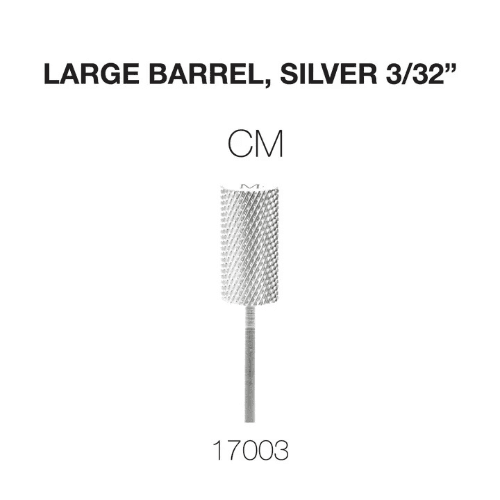 Cre8tion Carbide Large Barrel, CM, Silver 3/32- 17003