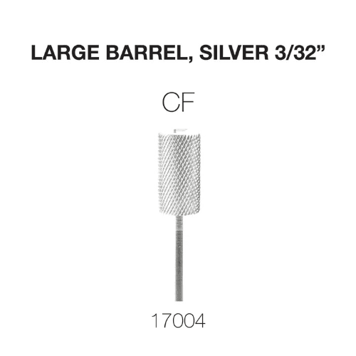 Cre8tion Carbide Large Barrel, CF, Silver 3/32- 17004