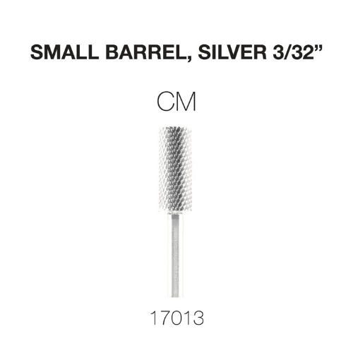 Cre8tion Carbide Small Barrel, CM, Silver 3/32- 17013