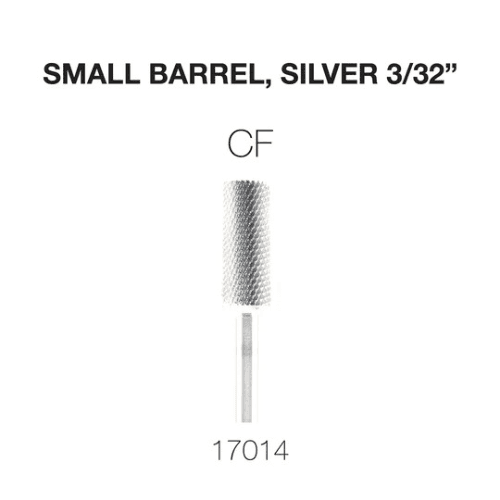 Cre8tion Carbide Small Barrel, CF, Silver 3/32- 17014
