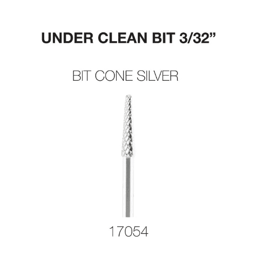 Cre8tion Under Clean 3/32 Carbide Bit Cone- Silver-Medium- 17054