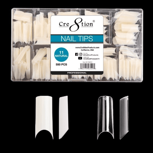 Cre8tion Special Shape Tip Box - Long Straight (550pcs./box)