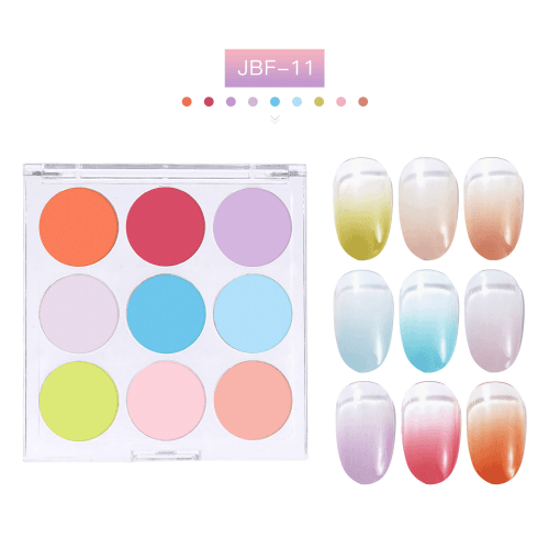 Nail Art Gradient Palette - Cosmetic Cheeky Powder (JBF-11)