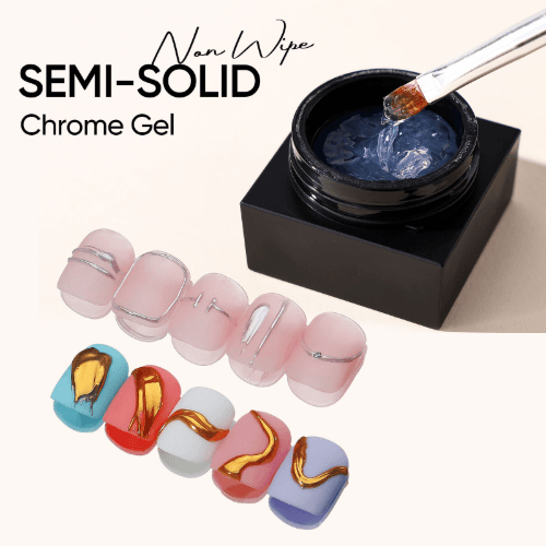 GelManiX No Wipe Semi-Solid Chrome Gel Premium 15mL