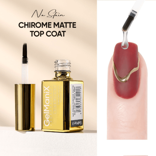 No Stain Chrome Matte Top Coat Premium 15ml- GelManiX