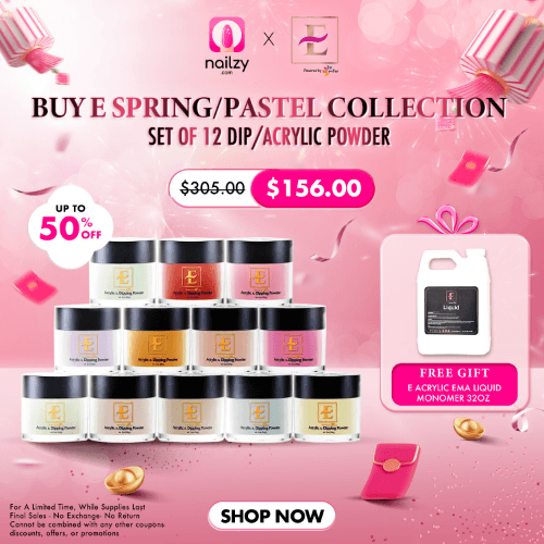 E Spring/Pastel Collection - Set of 12 Dip/Acrylic Powder