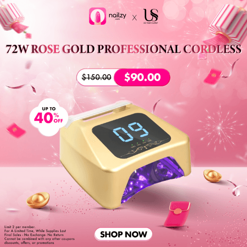 72W Rose Gold Professional Cordless 