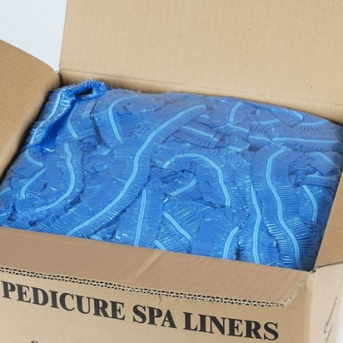 Disposable Pedicure Spa Liner - Blue&Clear (2 cases - 400pcs/case)