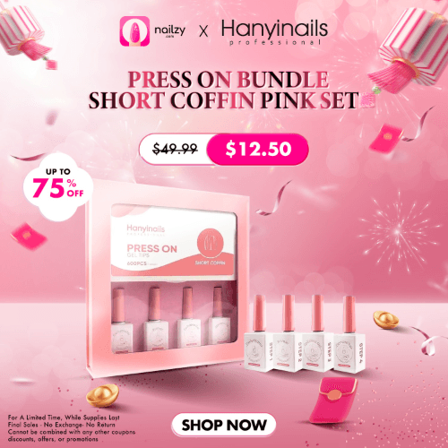 Press On Bundle - Short Coffin Pink Set 