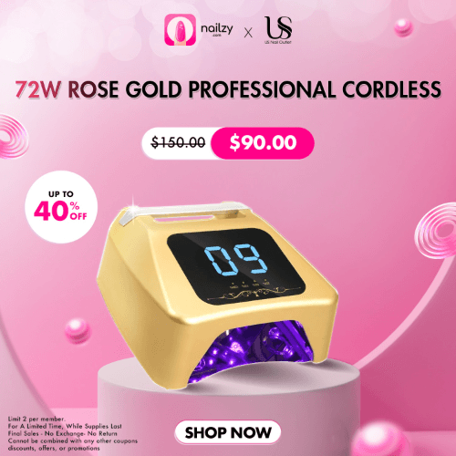 72W Rose Gold Professional Cordless 