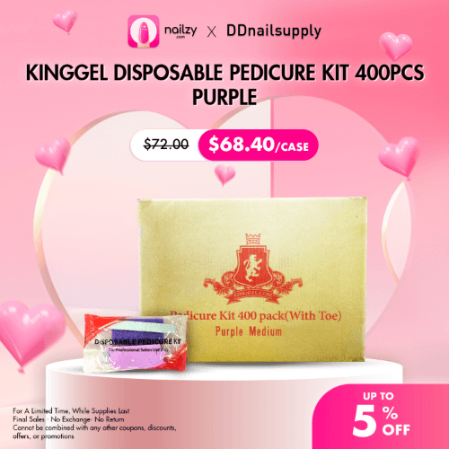 Kinggel Disposable Pedicure Kit 400pcs - Purple