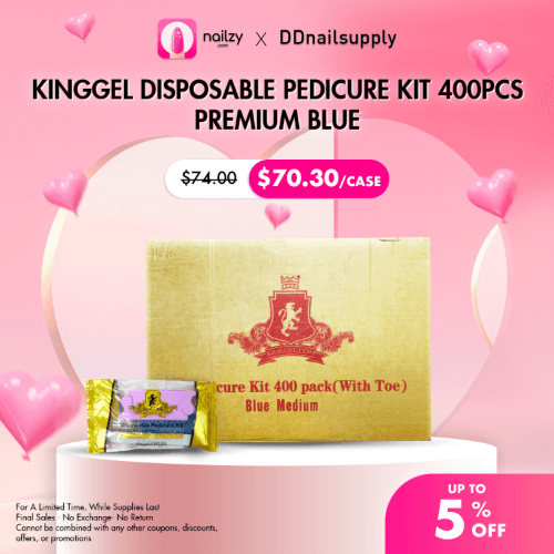 Kinggel Disposable Pedicure Kit 400pcs - Premium Blue