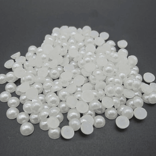 3D Half Round White Pearls -Mix 3 sizes