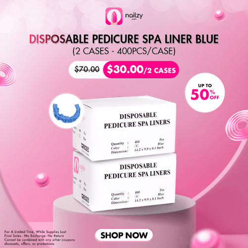 Disposable Pedicure Spa Blue Liner (2 cases - 400pcs/case)