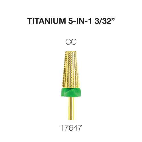 Cre8tion Titanium 5 in 1 Nail Filing Bit - CC 3/32- 17647