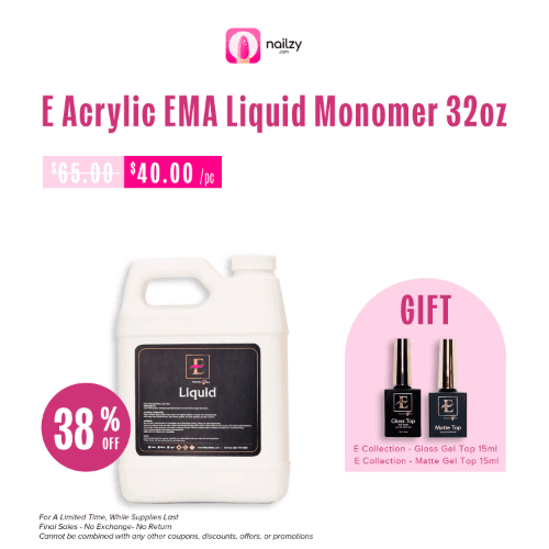 E Acrylic EMA Liquid Monomer 32oz (Free Gift)