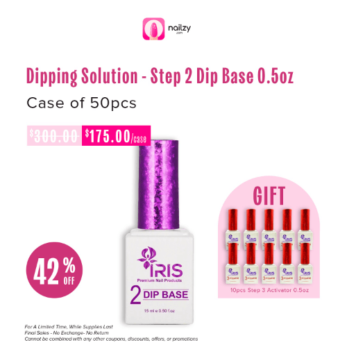 Iris Dipping Solution- Dip Base 0.5oz - 50 pcs/case (Free Gift)