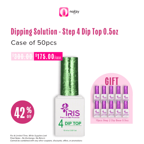 Iris Dipping Solution- Dip Top 0.5oz - 50 pcs/case (Free Gift)