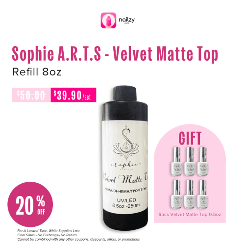 Sophie Arts Velvet Matte Top (0.5oz/8oz)