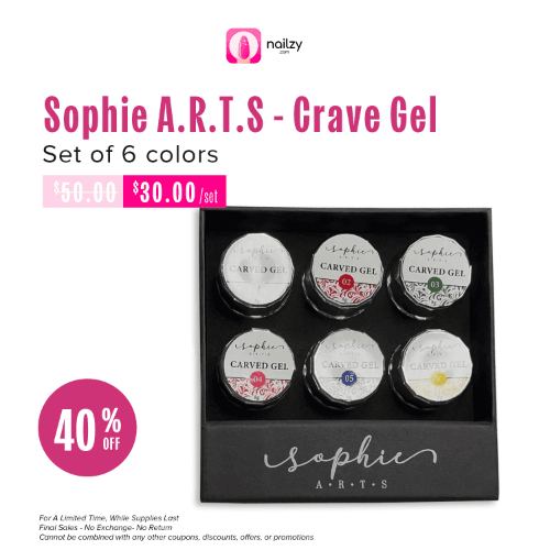 Sophie Arts Craved Gel - Non Stick 3D (Set of 6 colors)