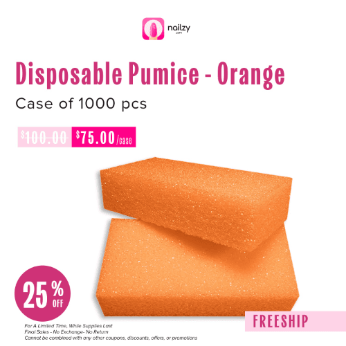 FREE SHIPPING - MT Disposable ORANGE Pumice (1000pcs/case)
