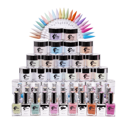 Rainbow Collection 3-in-1 Powder, Gel, & Lacquer (24 Colors) (Square Bottle)