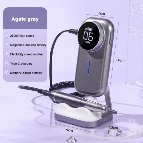 Rechargeable Nail Drill UV-Rays 25000 RMB - Grey