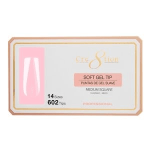 Cre8tion Soft Tips (14 Sizes, 602 pcs) - Square Shape