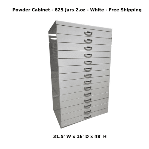 Powder Cabinet 825 Jars - White