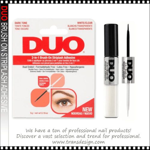 DUO - 2-In-1 Brush-On Striplash Adhesive Dark And Clear 0.18oz