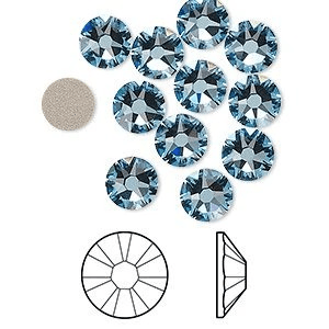 Bluestreak Crystals Serinity ROUND Rhinestones Flatback Non Hotfix SS5