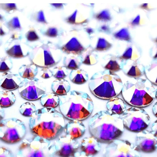 Bluestreak Crystals Serinity ROUND Rhinestones Flatback Non Hotfix (Pack of 300 Mix Small)