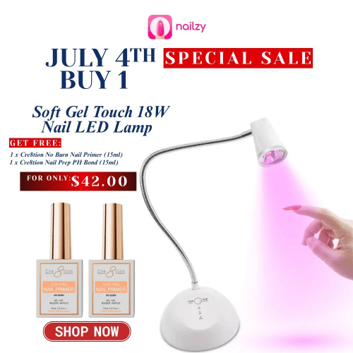 Soft Gel Touch 18W Nail LED Lamp (FREE Cre8tion Nail Primer & Nail Prep PH Bond)