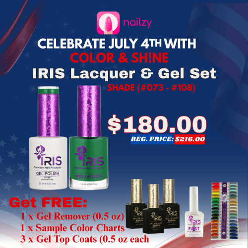 (FREE GIFTS Included) IRIS Dip/Acrylic Powder, Gel & Lacquer Set 3 (#073- #108)